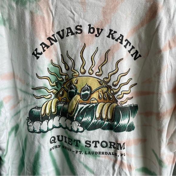 Kanvas By Katin Quiet Storm  Surf Shop Tie Dye Tee Shirt Size Large - Picture 4 of 6